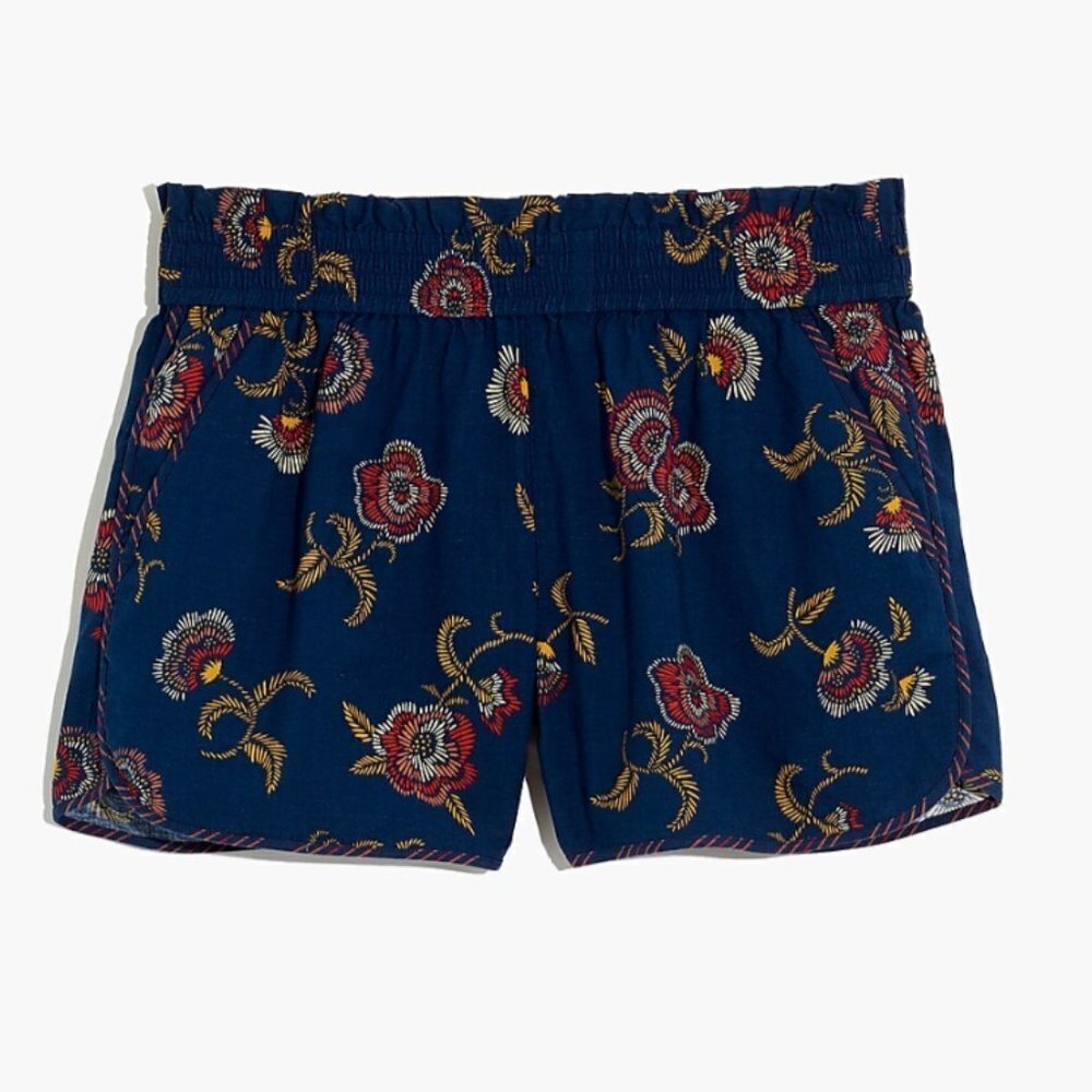 Madewell x Warm Pull-On Shorts in Honolulu Hibiscus
